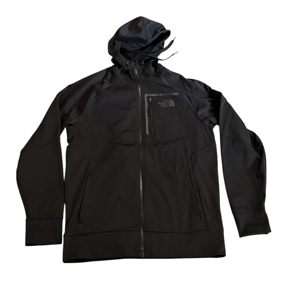 EUC The North Face Fleece Performance Zip Up in Black/Gray